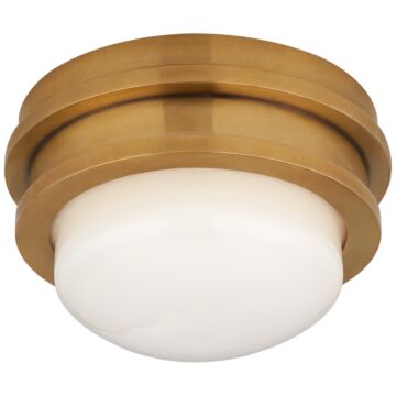 Launceton LED Flush Mount in Antique-Burnished Brass by Visual Comfort Signature