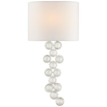 Milazzo  Wall Sconce in Burnished Silver Leaf and Crystal by Visual Comfort Signature