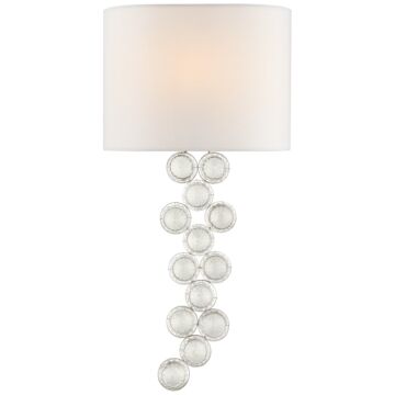 Milazzo  Wall Sconce in Burnished Silver Leaf and Crystal by Visual Comfort Signature