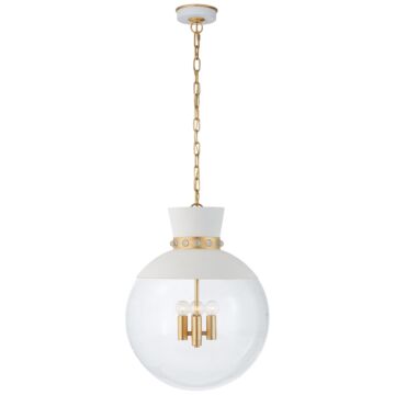 Lucia  Pendant in White and Gild by Visual Comfort Signature