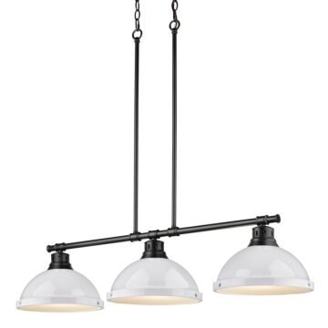 Duncan  Linear Pendant in Matte Black by Golden Lighting