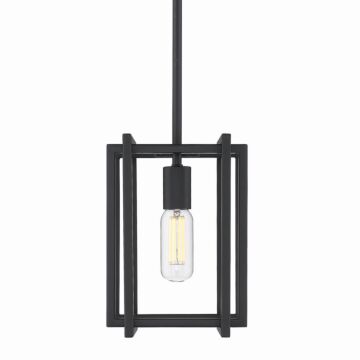 Tribeca BLK One Light Mini Pendant in Matte Black by Golden