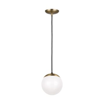 Leo   Hanging Globe One Light Pendant in Satin Brass by Visual Comfort Studio