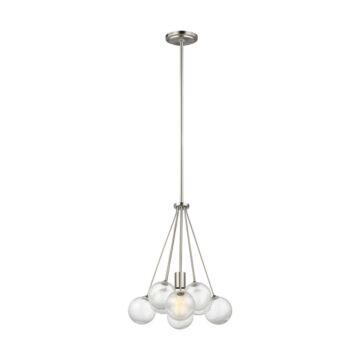 Bronzeville One Light Pendant in Brushed Nickel by Visual Comfort Studio