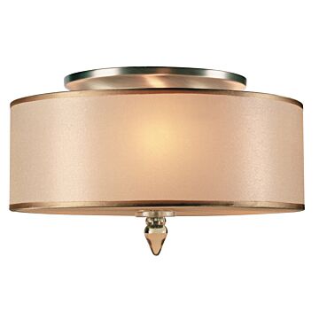 Luxo Three Light Flush Mount in Antique Brass by Crystorama
