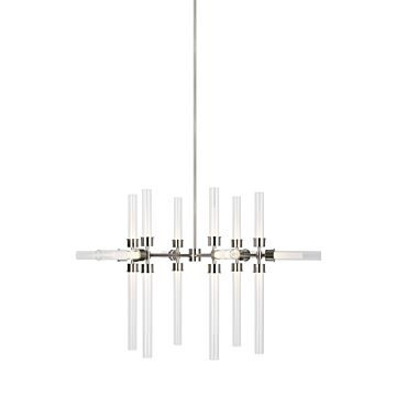 Linger LED Chandelier in Polished Nickel by Visual Comfort Modern