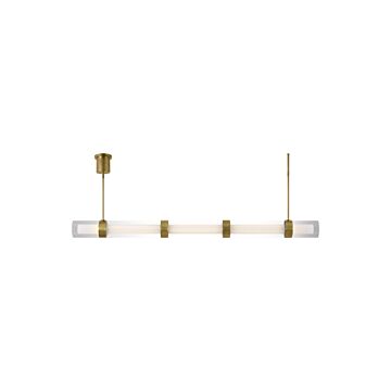 Wit LED Suspension in Aged Brass by Visual Comfort Modern