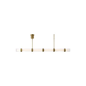 Wit LED Suspension in Aged Brass by Visual Comfort Modern