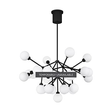 Mara LED Chandelier in Matte Black by Visual Comfort Modern