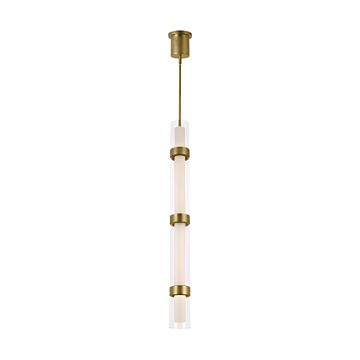 Wit LED Pendant in Aged Brass by Visual Comfort Modern