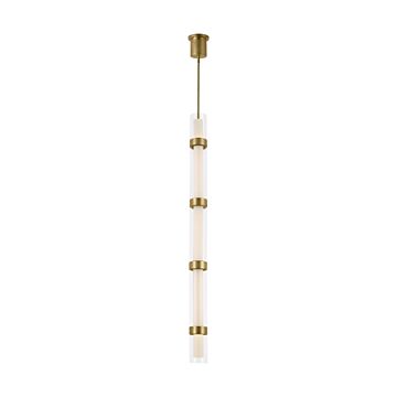 Wit LED Pendant in Aged Brass by Visual Comfort Modern