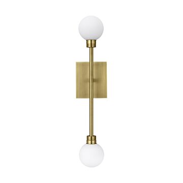 Mara LED Wall Sconce in Aged Brass by Visual Comfort Modern