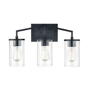 Beverlly Three Light Vanity in Matte Black by Millennium