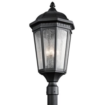 Courtyard Three Light Outdoor Post Mount in Textured Black by Kichler