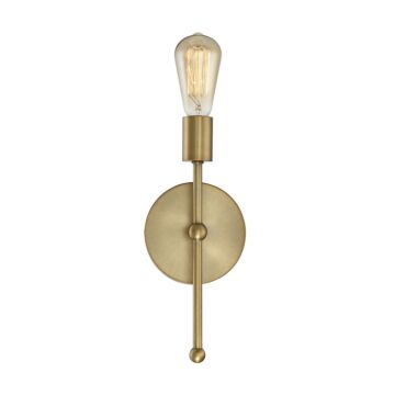 Mscon One Light Wall Sconce in Natural Brass by Meridian
