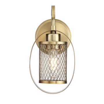 Mscon One Light Wall Sconce in Natural Brass by Meridian