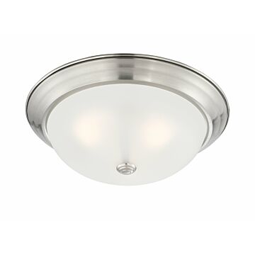 Decorative Flushmount 3-Light Flushmount in Satin Platinum