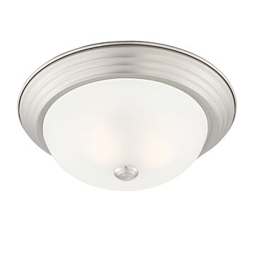 Decorative Flushmount 2-Light Flushmount in Pewter