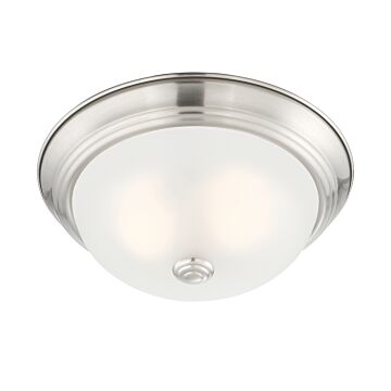 Decorative Flushmount 2-Light Flushmount in Satin Platinum