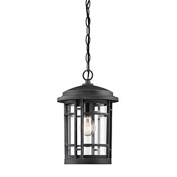 Barrister 1-Light Wall Lantern in Weathered Pewter