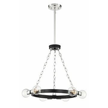 Huxton 6-Light Chandelier in Black