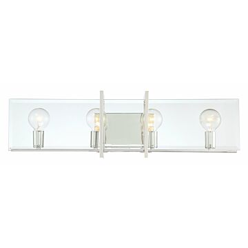 Ethan 4-Light Bathroom Vanity Light in Polished Nickel