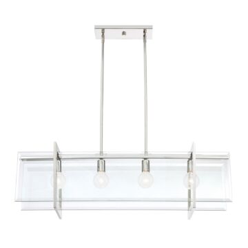 Ethan 4-Light Island Chandelier in Polished Nickel