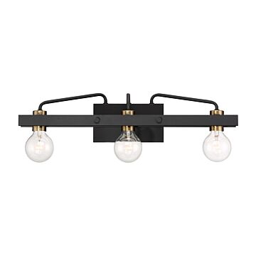 Ravella 3-Light Bathroom Vanity Light in Black