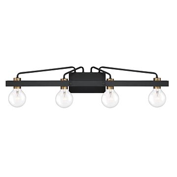Ravella 4-Light Bathroom Vanity Light in Black