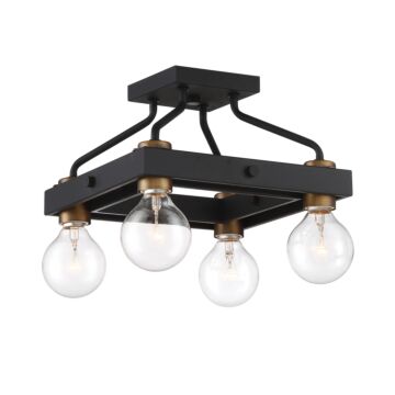 Ravella 4-Light Semi-Flush Mount in Black