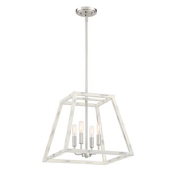 Rhode 4-Light Pendant in Coastal Weathered White