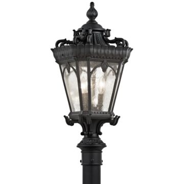 Tournai Three Light Outdoor Post Mount in Textured Black by Kichler