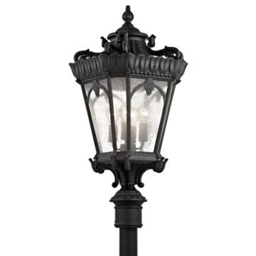 Tournai Four Light Outdoor Post Mount in Textured Black by Kichler