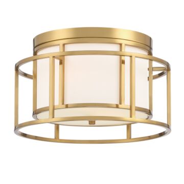 Hulton Two Light Flush Mount in Luxe Gold by Crystorama