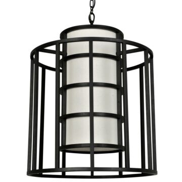 Hulton Six Light Chandelier in Matte Black by Crystorama