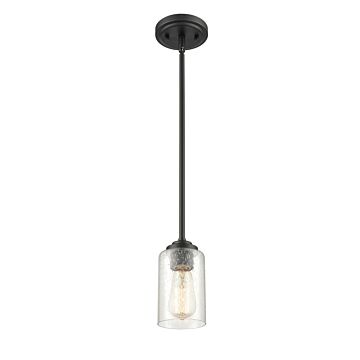Moven One Light Mini Pendant in Matte Black by Millennium
