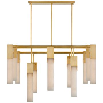 Covet LED Chandelier in Antique-Burnished Brass by Visual Comfort Signature