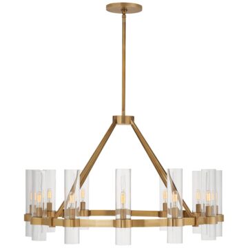 Presidio  Chandelier in Hand-Rubbed Antique Brass by Visual Comfort Signature