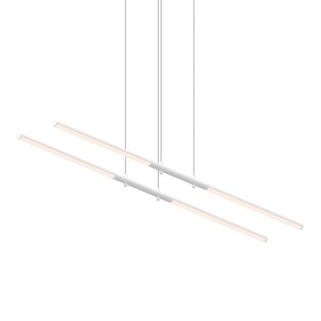 Tik Tak LED Pendant in Satin White by Sonneman