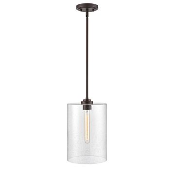 Moven One Light Mini Pendant in Rubbed Bronze by Millennium