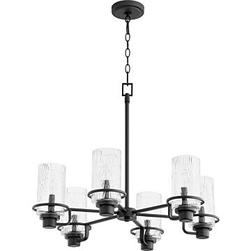 Lazo Six Light Chandelier in Textured Black by Quorum International
