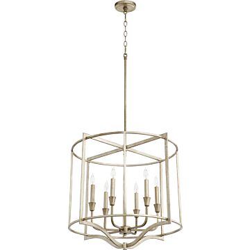 Marquee Six Light Nook in Aged Silver Leaf by Quorum International