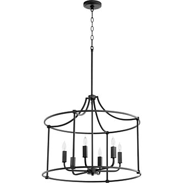 Olympus Six Light Nook in Textured Black by Quorum International