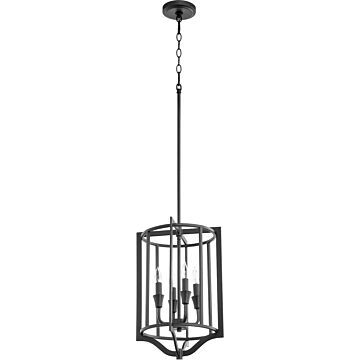 Marquee Four Light Pendant in Textured Black by Quorum International