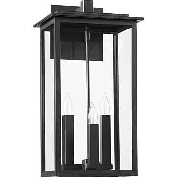 Westerly Three Light Wall Mount in Textured Black by Quorum International
