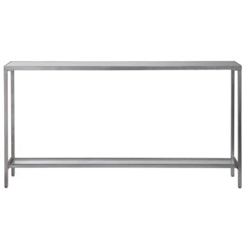 Hayley Console Table in Antiqued Silver Leaf by Uttermost