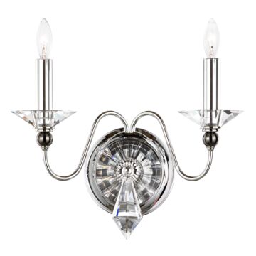 Jasmine Two Light Wall Sconce in Silver by Schonbek