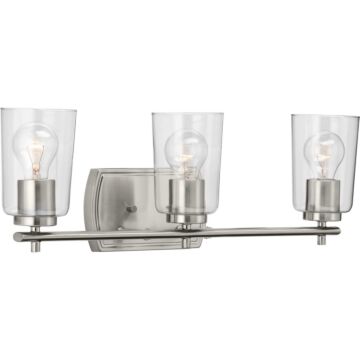 Adley 3-Light Bathroom Vanity Light & Vanity in Brushed Nickel