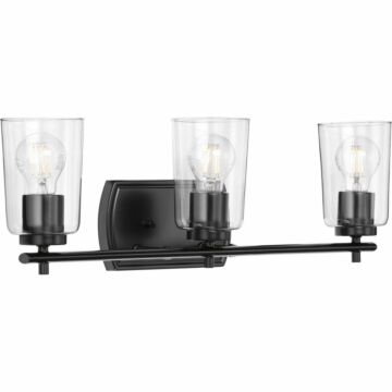 Adley 3-Light Bathroom Vanity Light & Vanity in Black