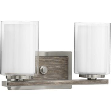 Mast 2-Light Bathroom Vanity Light & Vanity in Brushed Nickel